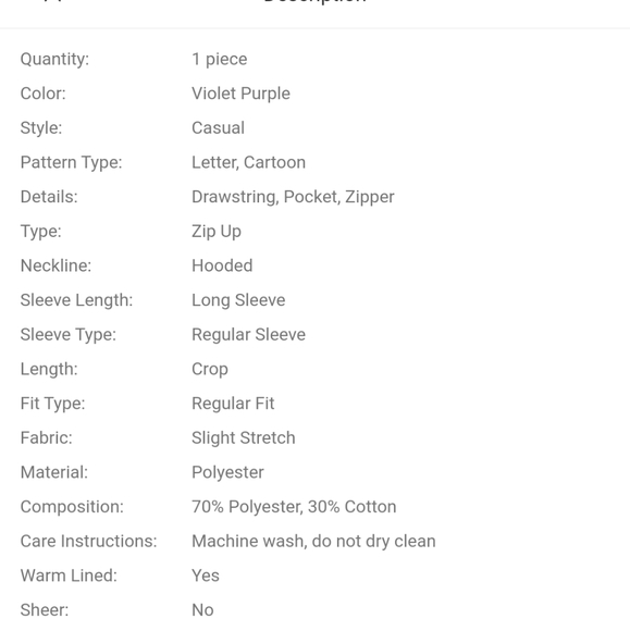 Letter & Bear Print Drawstring Zipper Thermal Hoodie - Picture 7 of 7